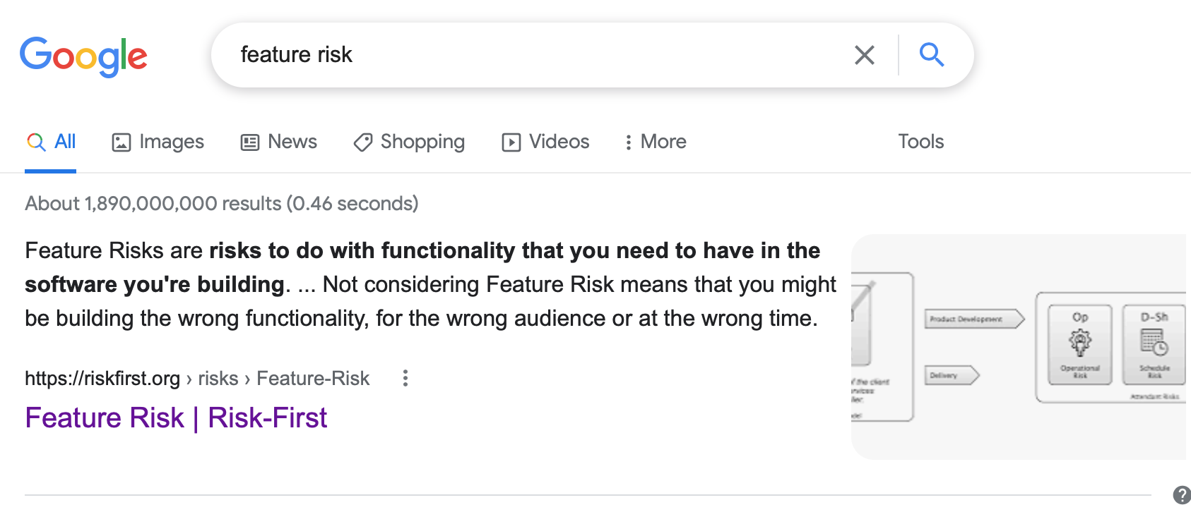 Google Search for Feature Risk