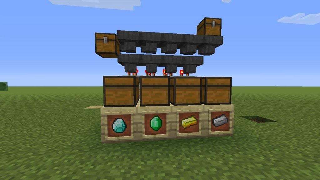 A Sorting System Built In Minecraft